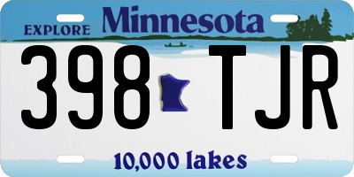 MN license plate 398TJR