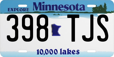 MN license plate 398TJS