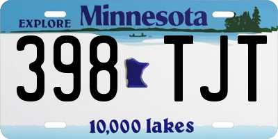 MN license plate 398TJT
