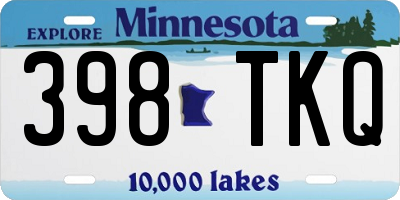 MN license plate 398TKQ