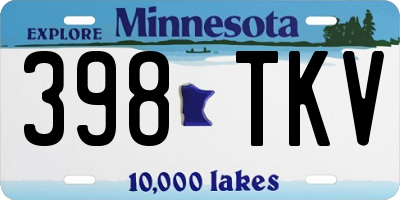 MN license plate 398TKV