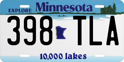 MN license plate 398TLA