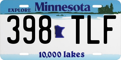 MN license plate 398TLF