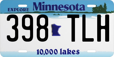MN license plate 398TLH