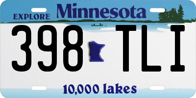 MN license plate 398TLI