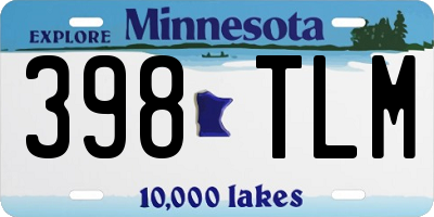 MN license plate 398TLM