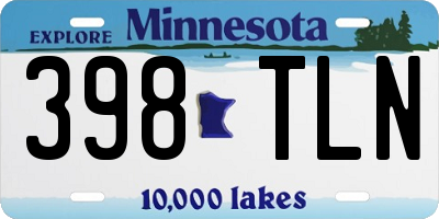 MN license plate 398TLN