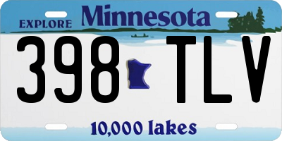 MN license plate 398TLV
