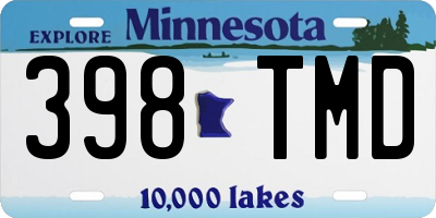 MN license plate 398TMD