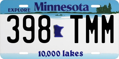 MN license plate 398TMM