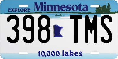MN license plate 398TMS