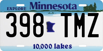 MN license plate 398TMZ