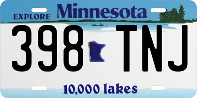 MN license plate 398TNJ