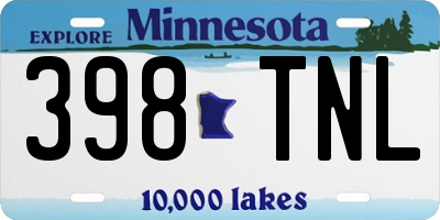 MN license plate 398TNL