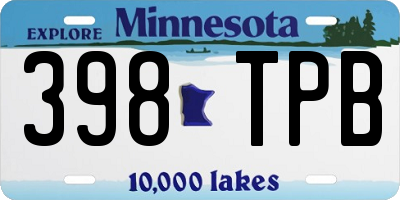 MN license plate 398TPB
