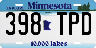 MN license plate 398TPD