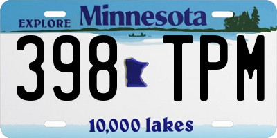 MN license plate 398TPM
