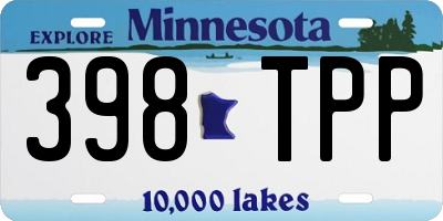 MN license plate 398TPP