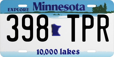 MN license plate 398TPR