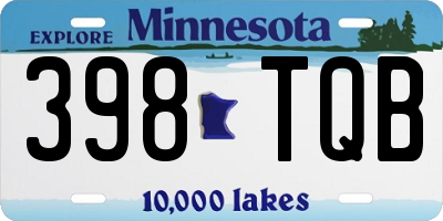 MN license plate 398TQB