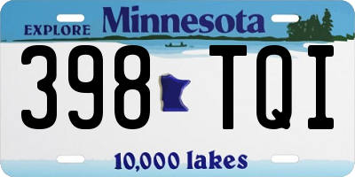 MN license plate 398TQI