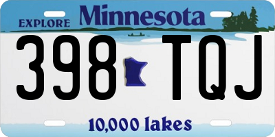 MN license plate 398TQJ