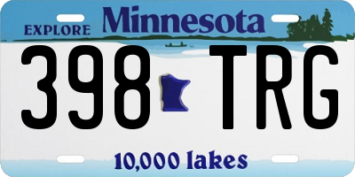 MN license plate 398TRG