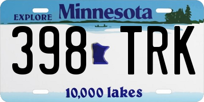 MN license plate 398TRK