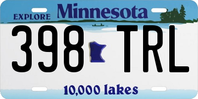 MN license plate 398TRL