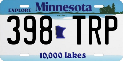 MN license plate 398TRP