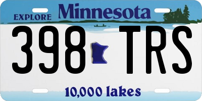 MN license plate 398TRS
