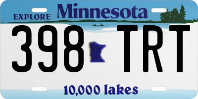 MN license plate 398TRT
