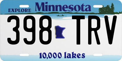 MN license plate 398TRV