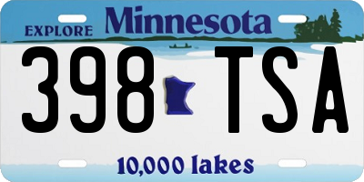 MN license plate 398TSA