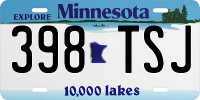 MN license plate 398TSJ