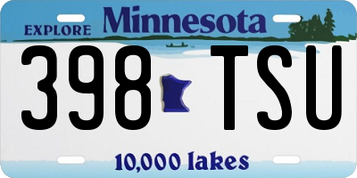 MN license plate 398TSU
