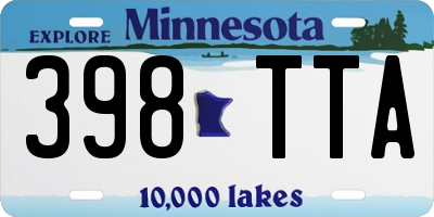 MN license plate 398TTA