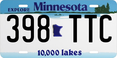MN license plate 398TTC