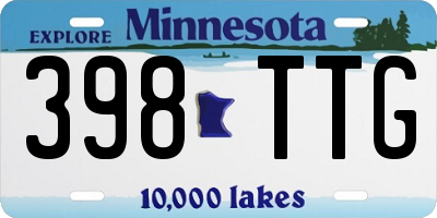 MN license plate 398TTG