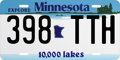 MN license plate 398TTH