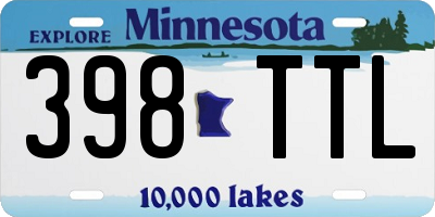 MN license plate 398TTL