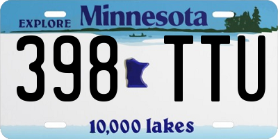 MN license plate 398TTU