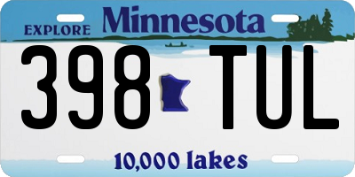 MN license plate 398TUL
