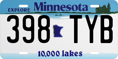 MN license plate 398TYB