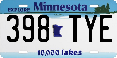 MN license plate 398TYE