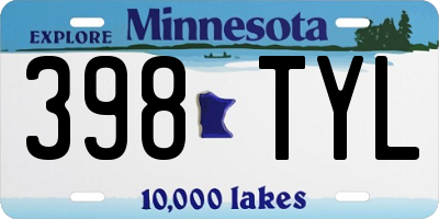 MN license plate 398TYL