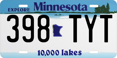 MN license plate 398TYT