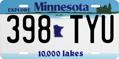 MN license plate 398TYU