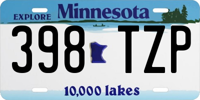 MN license plate 398TZP