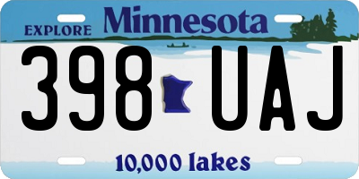 MN license plate 398UAJ